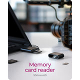 Icy box ib-cr204-cu3 lecteur de carte 2-en-1 (noir) - afbeelding 3