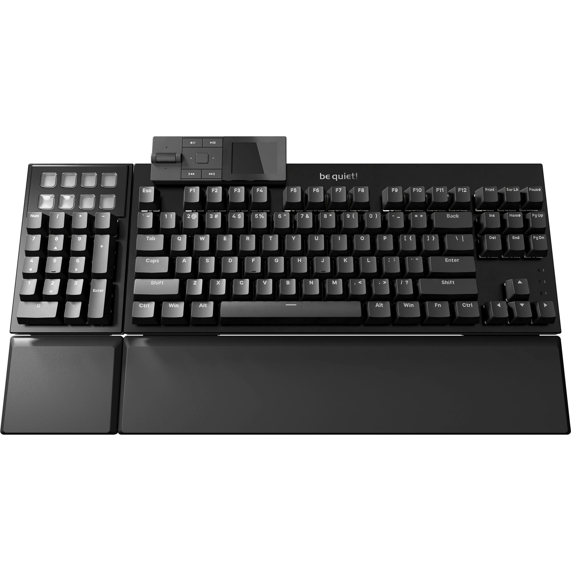 Soyez silencieux! Clavier de jeu mécanique RVB tactile silencieux à montage sombre (noir, disposition américaine (qwerty), tactile silencieux, 100 %, argb, touches pbt à double prise, station d'accueil multimédia)