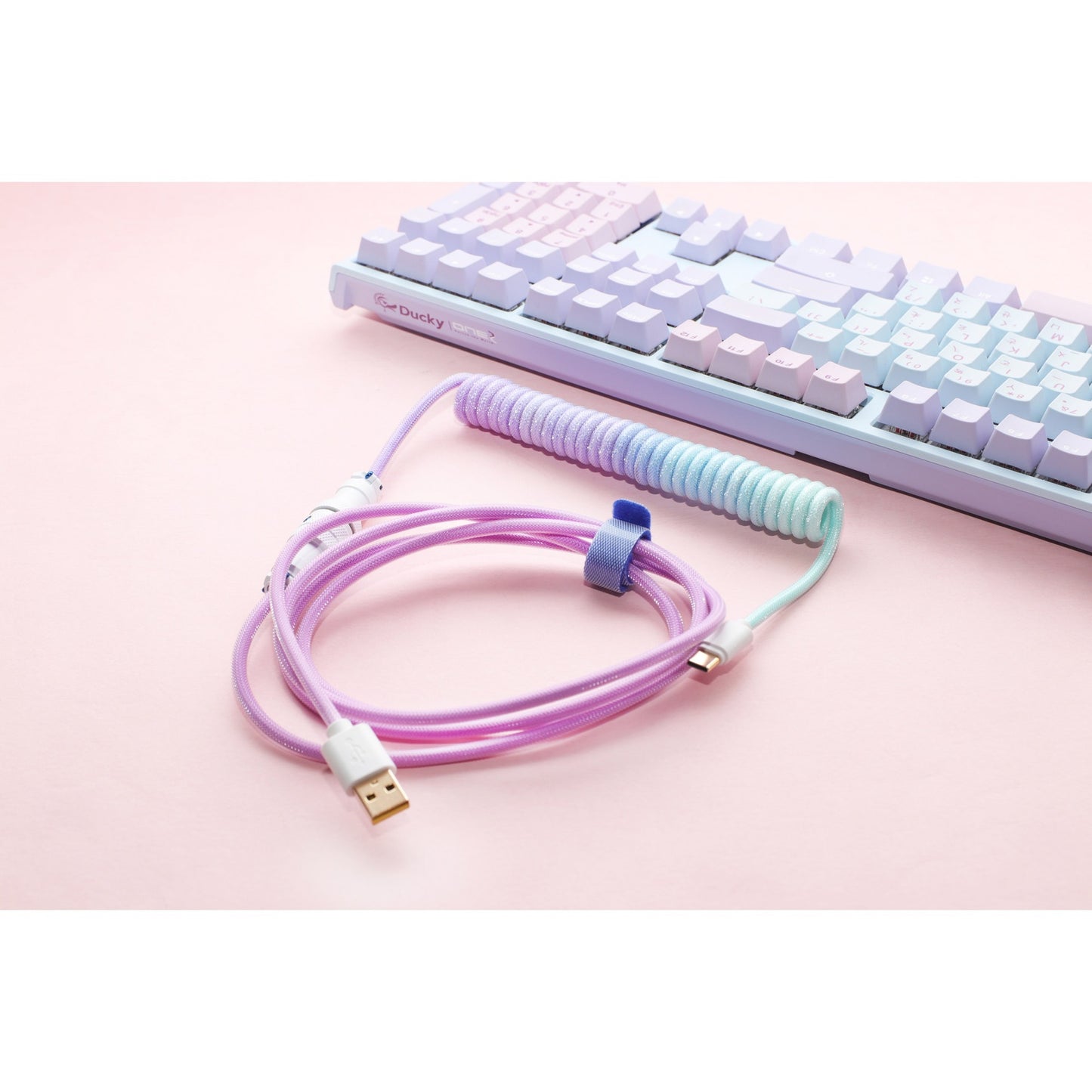 Câble spiralé Ducky V2 Azure