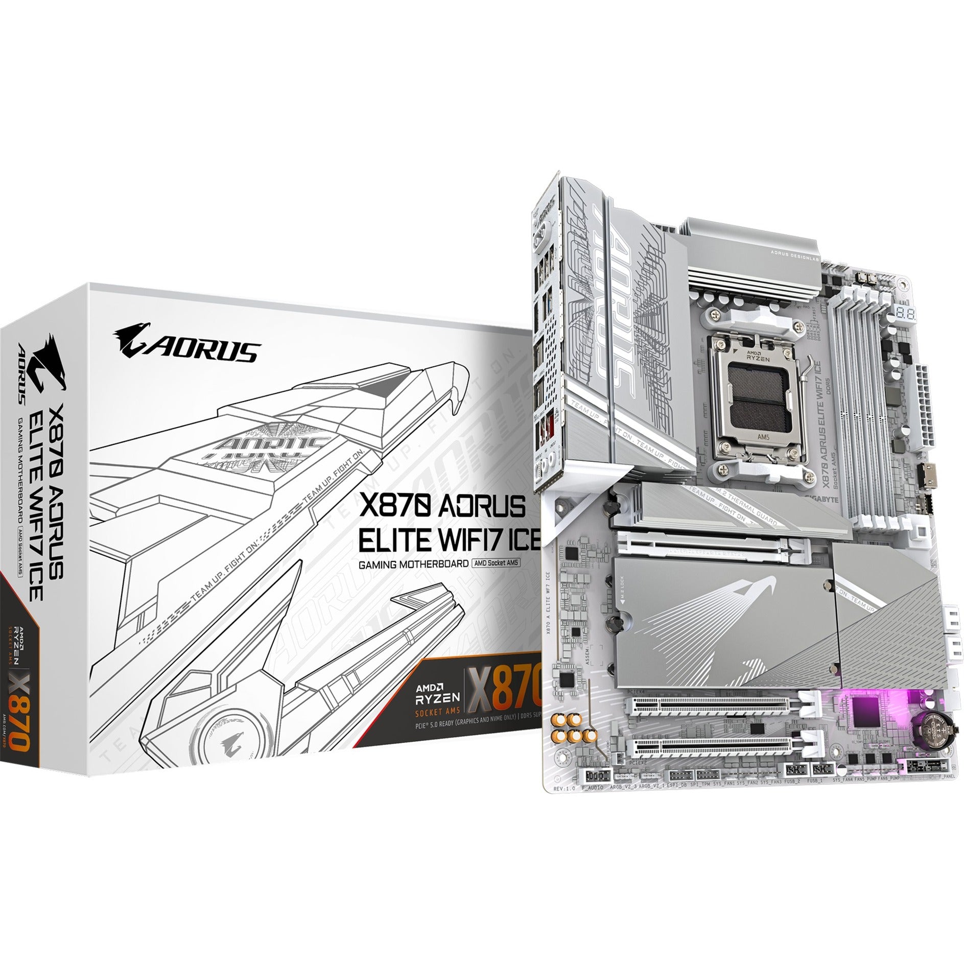 Gigaoctets gigabyte x870 une elite wf7 ice 1.0