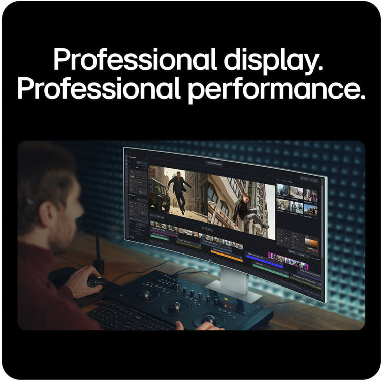 Moniteur ultra-large incurvé LG Ultrafine 40U990A-W 40 4K UHD (blanc noir, 2x HDMI, port d'affichage, 2x USB-A, 5x USB-C, 2x Thunderbolt)