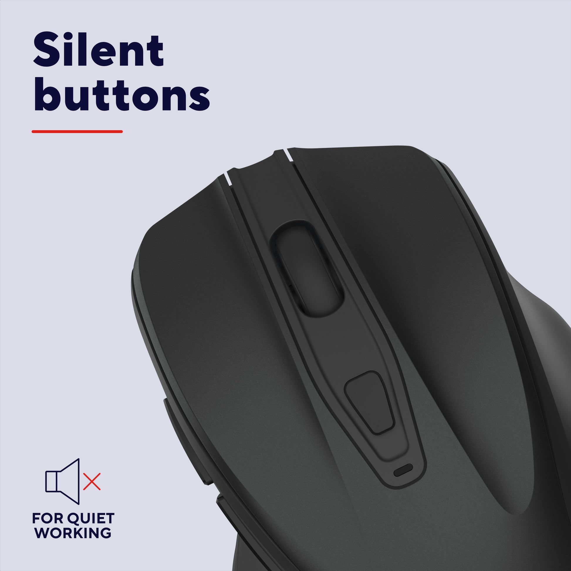 Souris sans fil silencieuse Trust Nito (noir, 800 - 2 200 dpi)