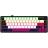 Lorgar kbp70mw, clavier de jeu (noir, disposition américaine, violet toxique logar, 65%, rvb, remplaçable à chaud, pbt double-shot, bluetooth 2.4ghz usb)
