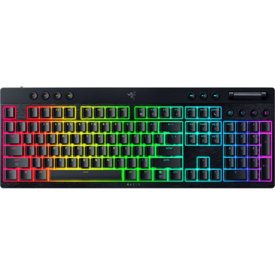 Clavier de jeu mécanique hyperspeed Razer blackwidow v4 (noir, disposition américaine (qwerty), vert discret, 100 %, pbt double-shot)