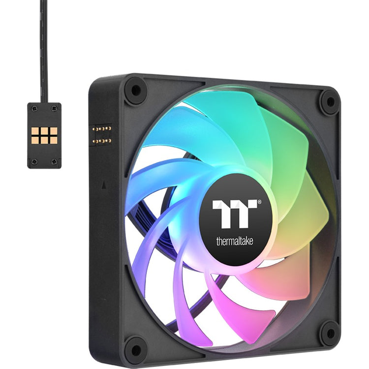 Thermaltake CT120 EX Reverse Arbb Sync PC Ventilateur de refroidissement (3-Fan Pack) Ventilateurs de boîtier (Noir, 3 pièces, 120 x 120 x 25 mm, PWM)