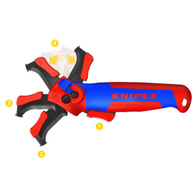 Couteau de démontage Knipex avec patin coulissant - 16 50 145 sb