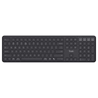 Clavier sans fil Trust Vaiya (noir, disposition américaine, Bluetooth 2,4 GHz)