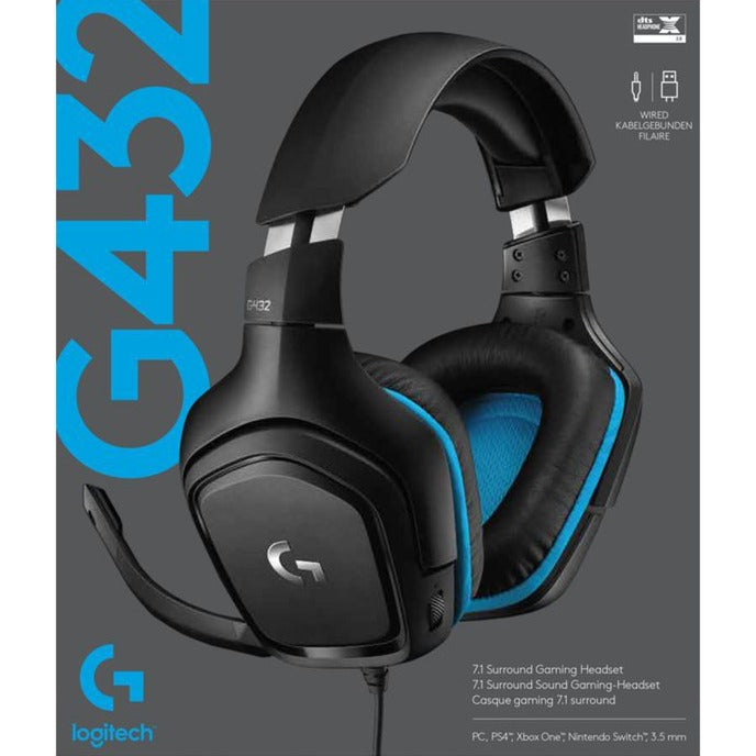 Logitech G432 7.1 surround Sound Sound Wired Gaming Headset