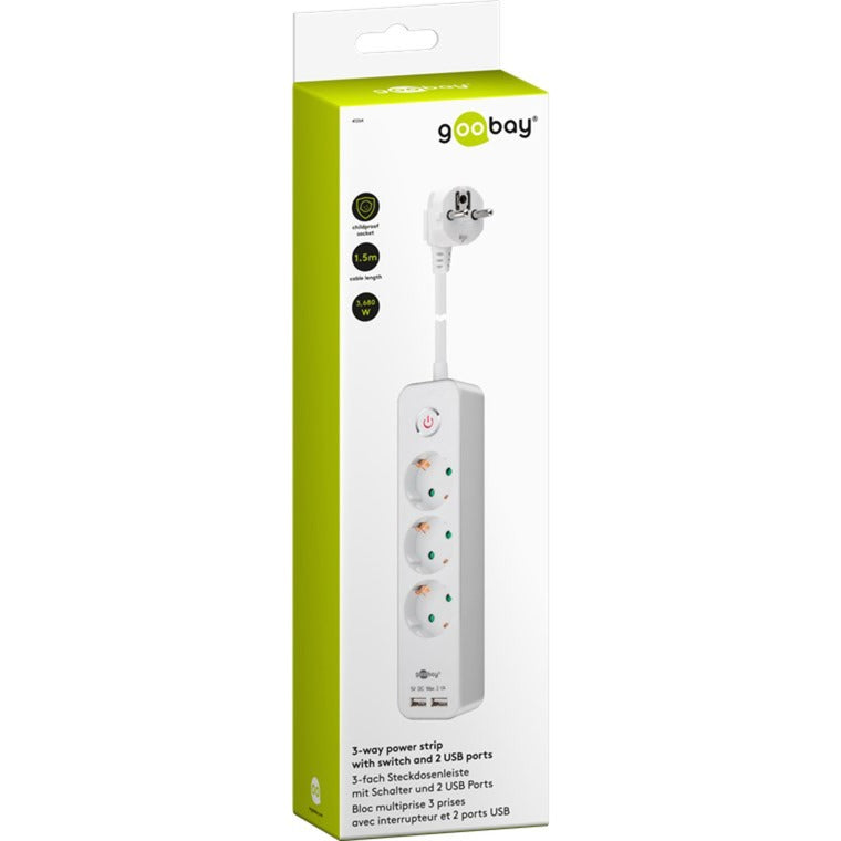 GOOBAY PORTE À 3 voies avec commutateur et USB