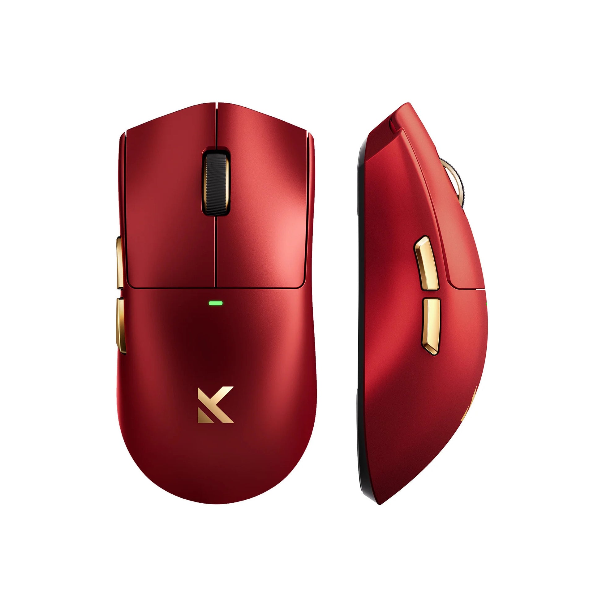 Souris de jeu sans fil ultra légère Mchose K7 (or rouge, RVB, USB 2,4 GHz, 42 000 dpi)