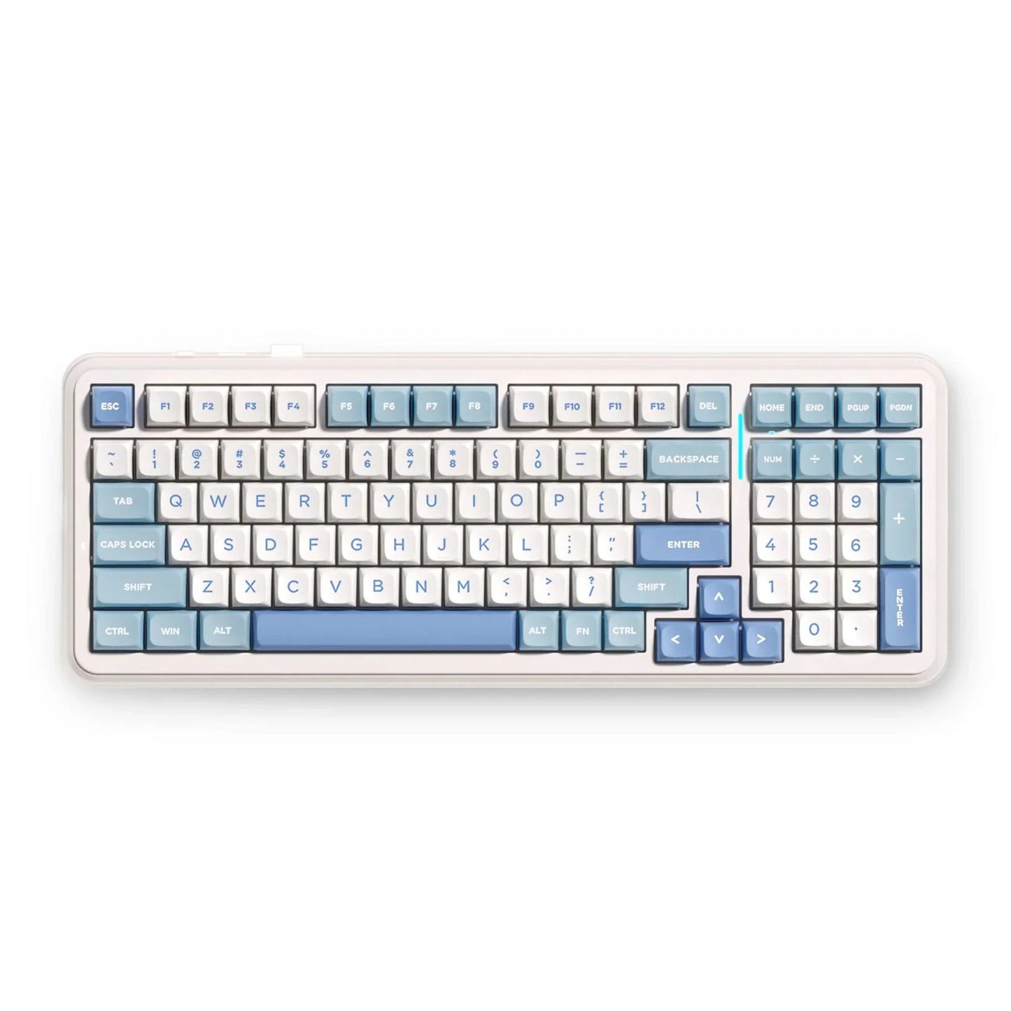 Mchose k99 v2 mécanique sans fil bleu, clavier de jeu (disposition américaine)