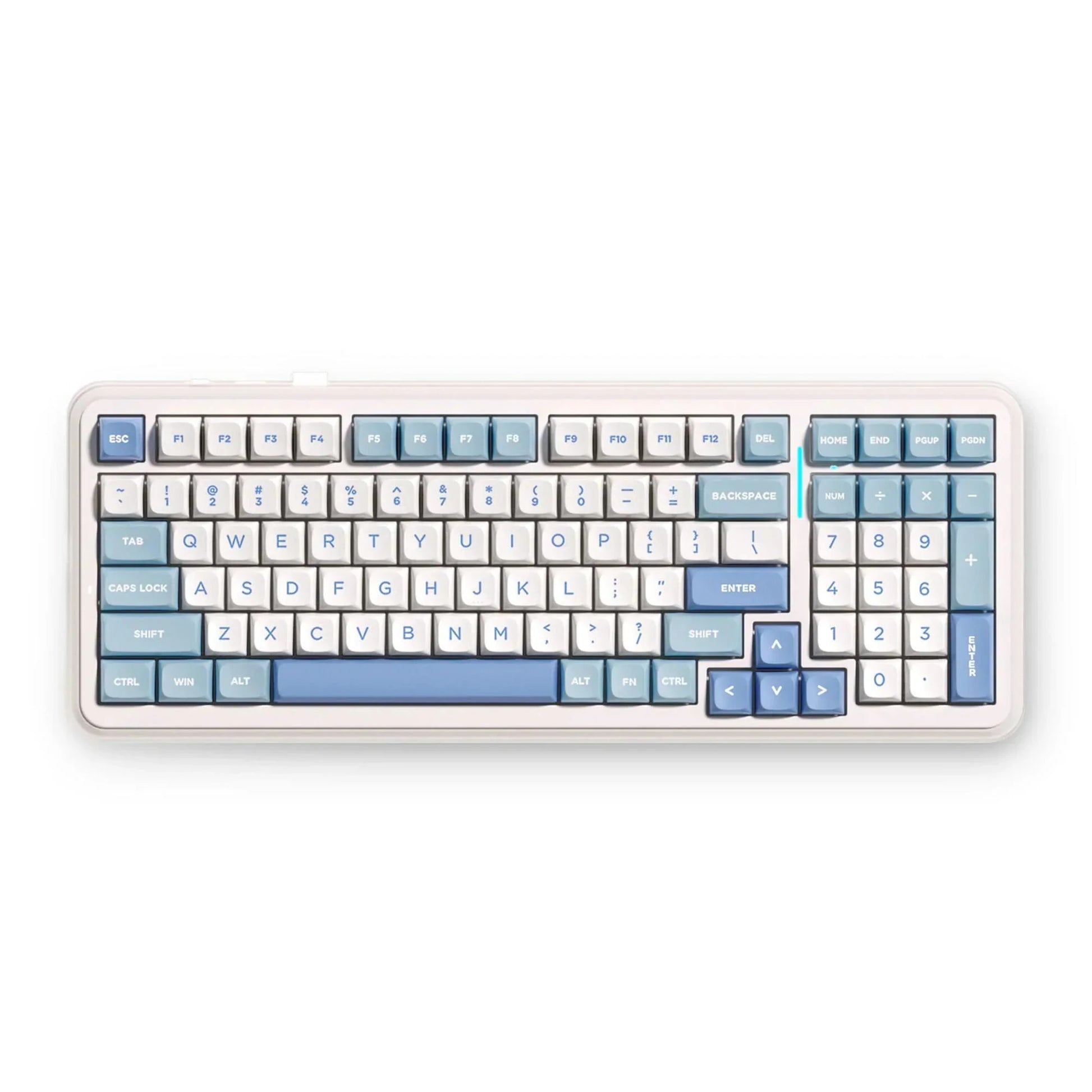 Mchose k99 v2 mécanique sans fil bleu, clavier de jeu (disposition américaine)