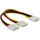 Câble Dellock Y> 2x 4pin molex