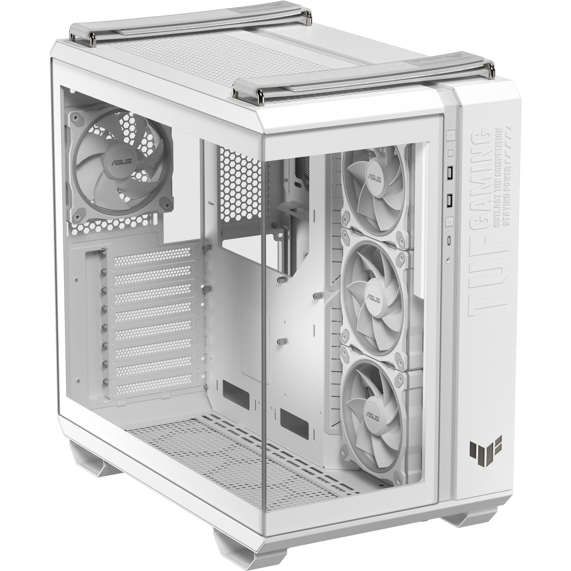 Boîtier tour midi Asus tuf gaming gt502 horizon argb (blanc | 3x usb-a | 1x usb-c | verre trempé)