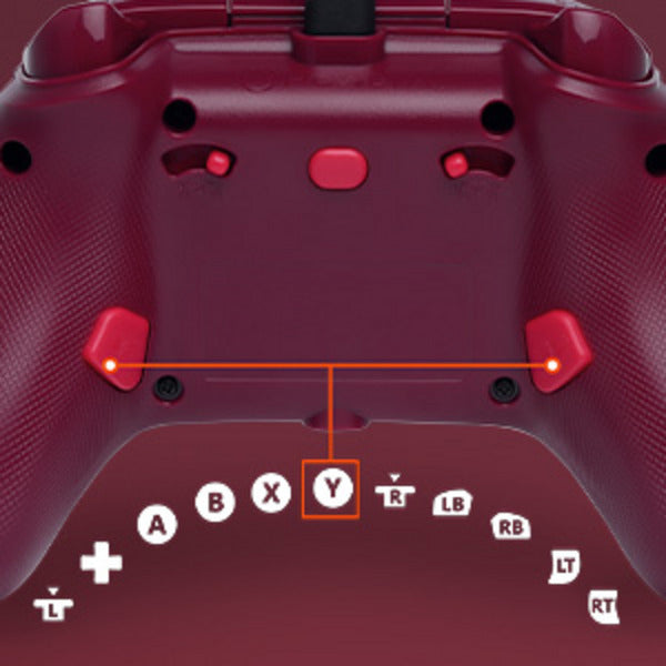 Manette Powera Advantage avec câble pour Xbox Series X|s - Red Fire (rouge, Xbox Series X|s, Xbox One, PC)