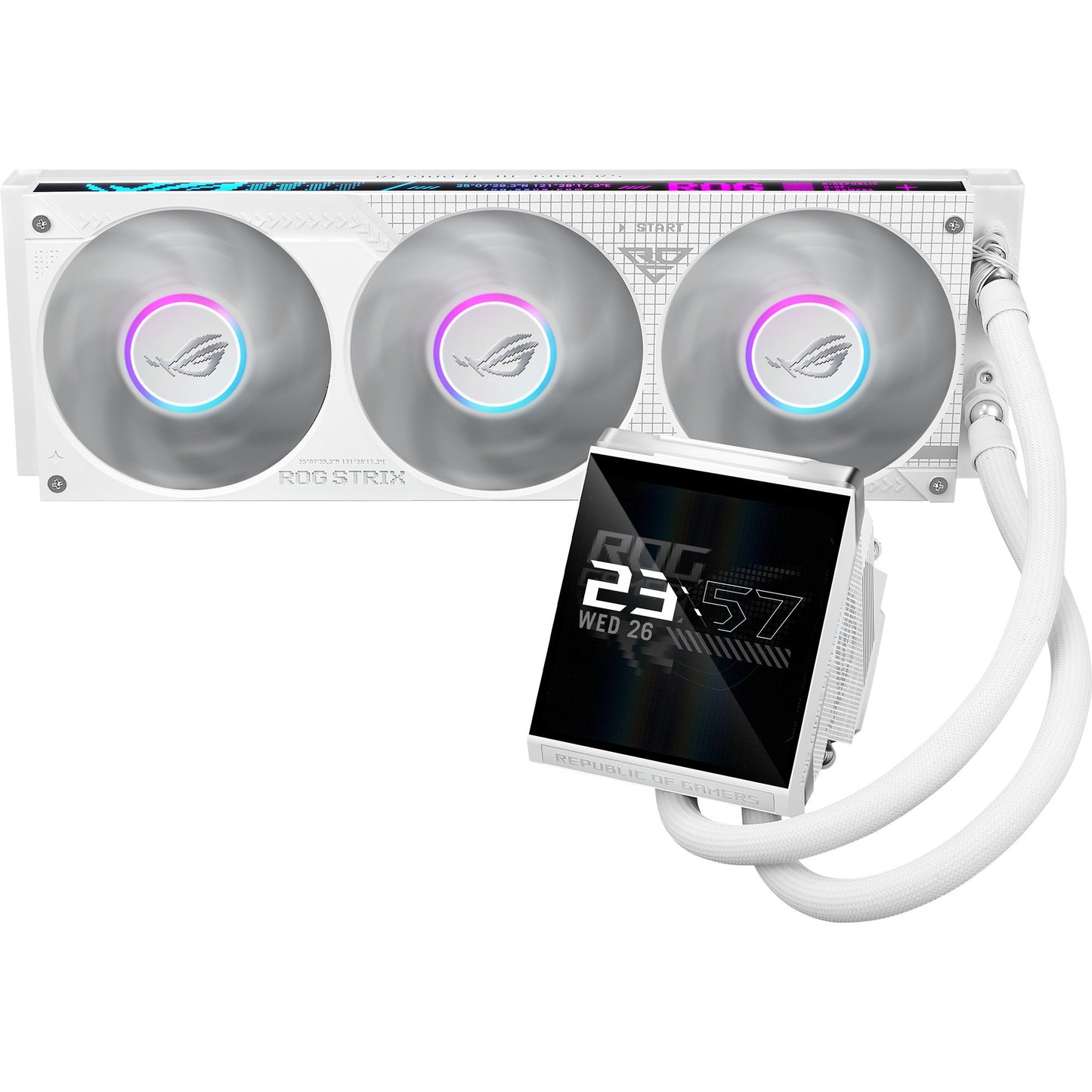 Refroidissement par eau LCD Asus ROG Strix LC IV 360 ARGB (blanc, PWM 4 broches)