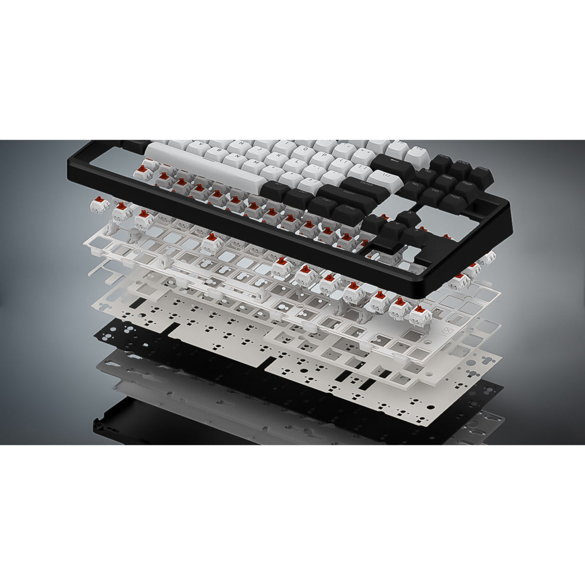 Hator rockfall 3 tkl sans fil, clavier de jeu (blanc, disposition américaine, hator aurum orange, RVB, touches PBT, hotswap, Bluetooth USB-C 2,4 GHz)