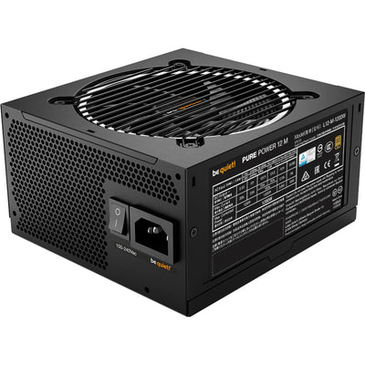 Soyez silencieux! alimentation modulaire pure power 12 m, 1 200 watts (noir, 1x 12v-2x6, 4x pcie)
