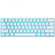 Royal Kludge RK61 clavier mécanique sans fil, clavier de jeu (blanc, disposition américaine, commutateur rouge, 60 %, RVB, échange à chaud, Bluetooth USB-C 2,4 GHz)