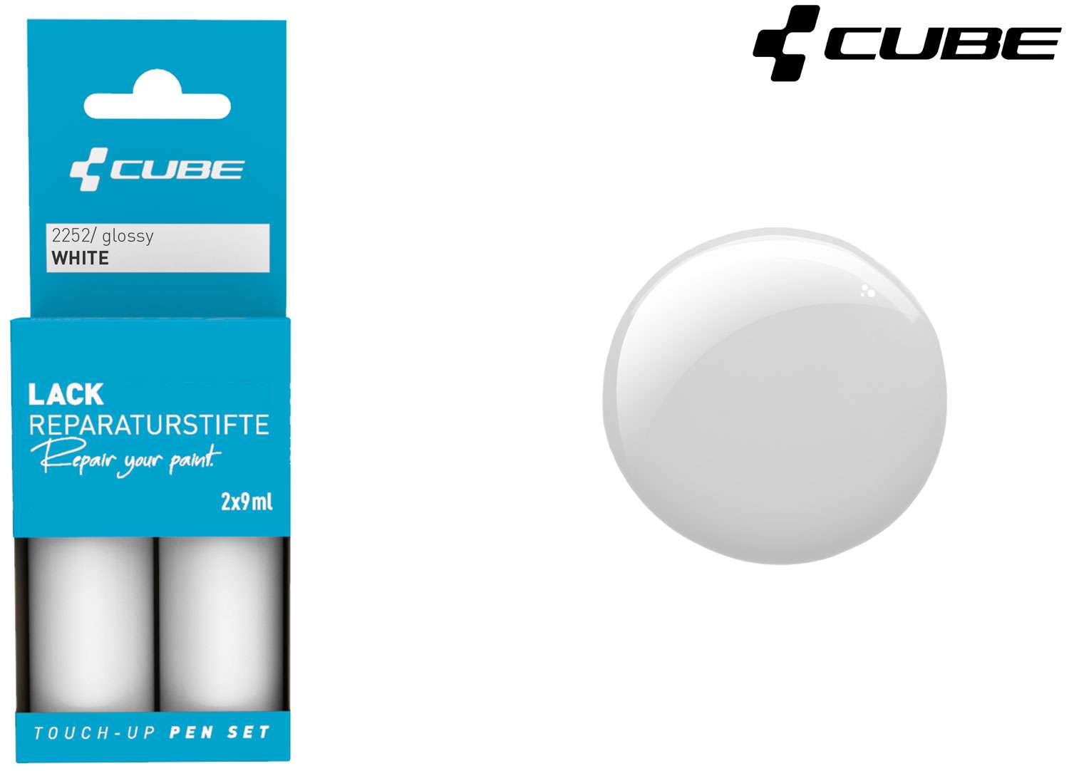 Set de stylos de retouche Cube blanc