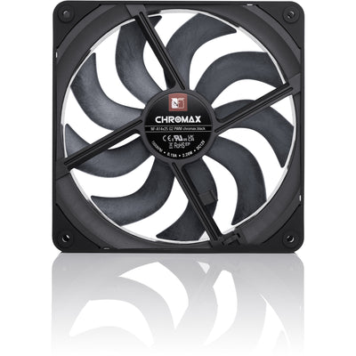Noctua nf-a14x25 g2 pwm chromax.black ventilateur de boîtier (noir, 140 x 140 x 25 mm)