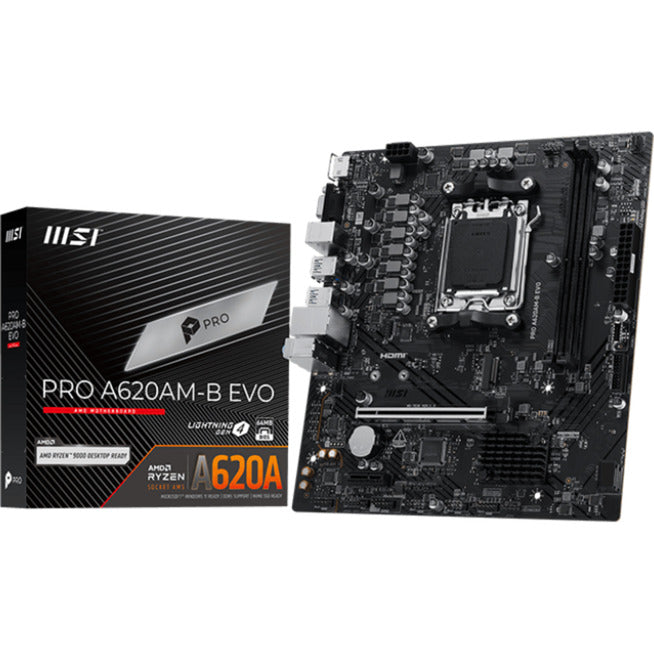 Carte mère MSI Pro A620AM-B EVO Socket AM5 (RAID, 2,5 Go-LAN, Son, µATX)
