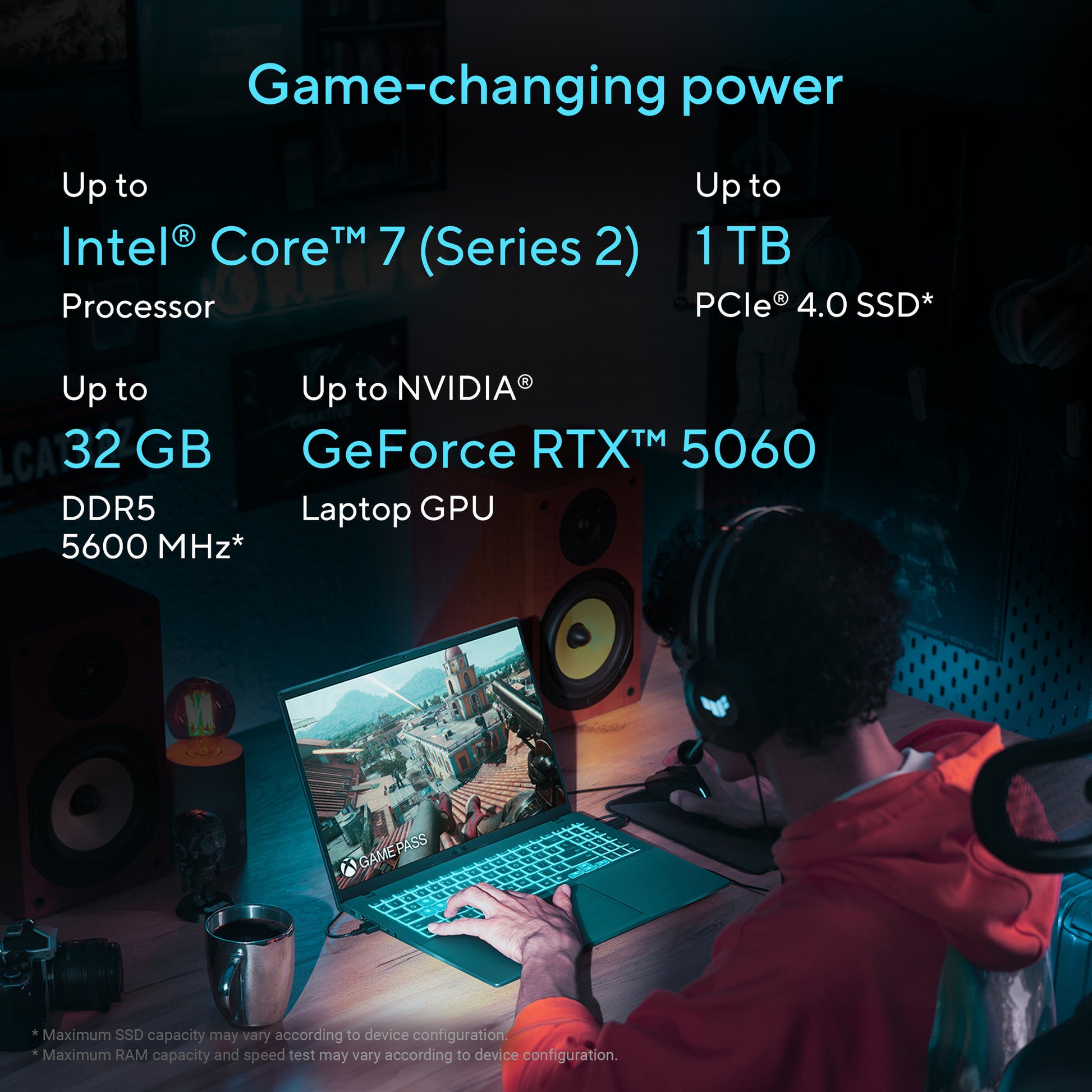 Ordinateur portable de jeu Asus v16 fx3607vp-rp003ws 16 (noir | core 7 240h | rtx 5070 | 16 go | SSD 1 to)
