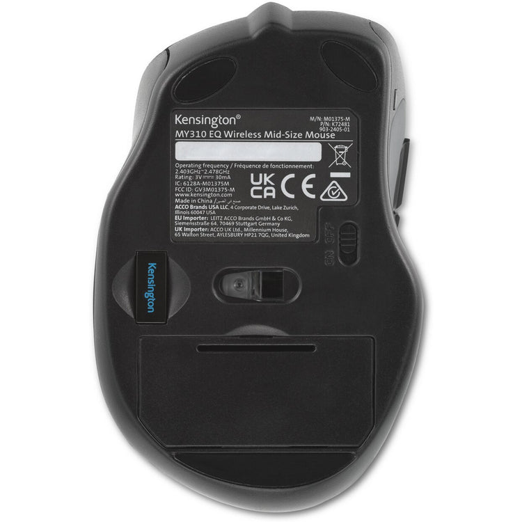 Souris Kensington my310 eq (noire, 800 - 1600 dpi, 2,4 GHz)