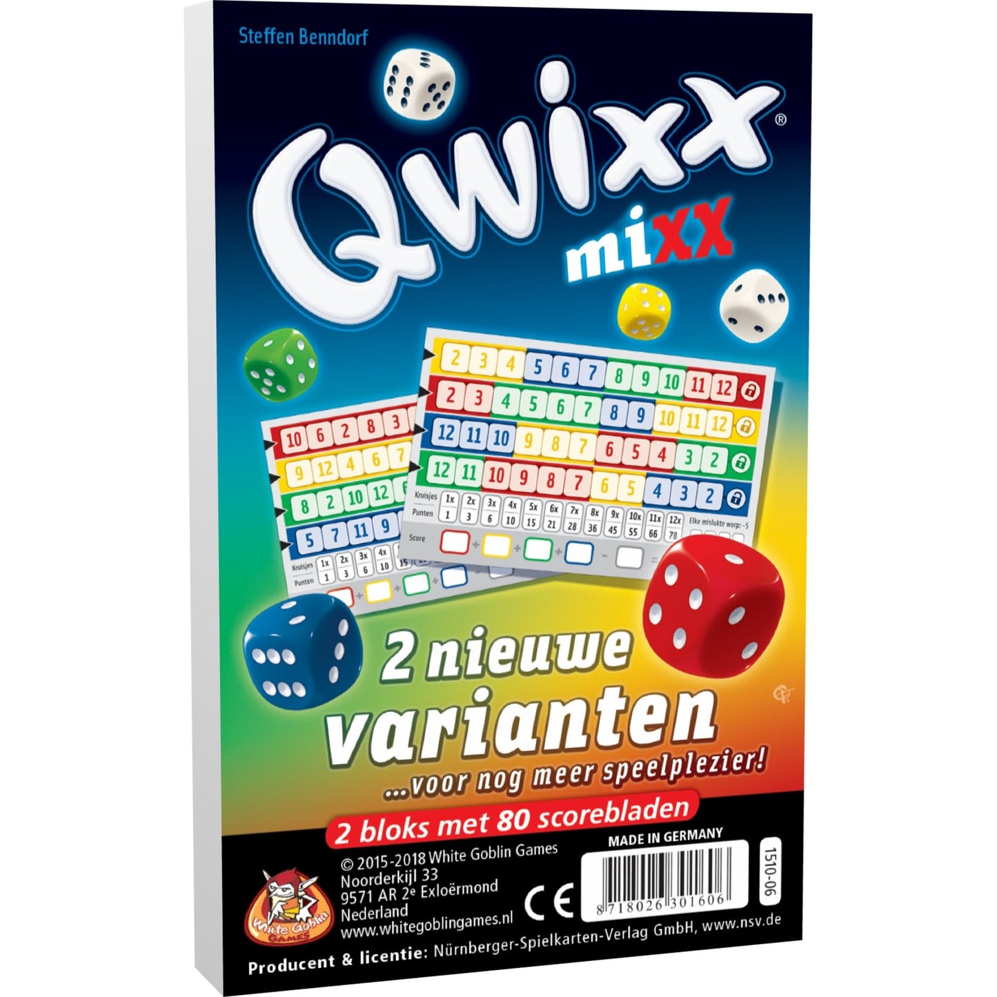 Jeux gobelins blancs Qwixx Extension Mixx
