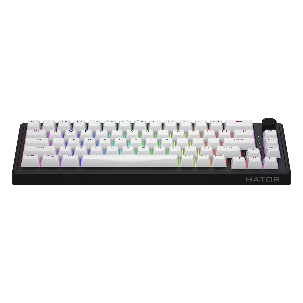 Hator skyfall sans fil, clavier de jeu (noir, disposition américaine, hator aurum sterling, 65 %, RVB, ABS double injection, échange à chaud, Bluetooth USB-C 2,4 GHz)