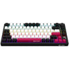 Lorgar kbp7075w, clavier de jeu (noir, disposition américaine, violet toxique logar, 75%, rvb, remplaçable à chaud, pbt double-shot, bluetooth 2.4ghz usb)