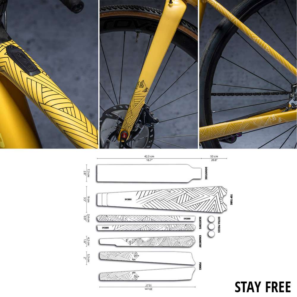 Kit de protection de cadre en gravier Dyedbro Stay Free