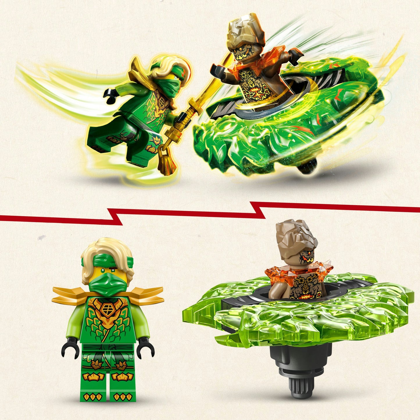 Lego Ninjago 71850 Lloyd contre la terre échantillon dans spinner | 2 pièces