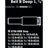 Ceinture waa B deep 1 Caps Ensemble, avec 3 8 lecteur, 9