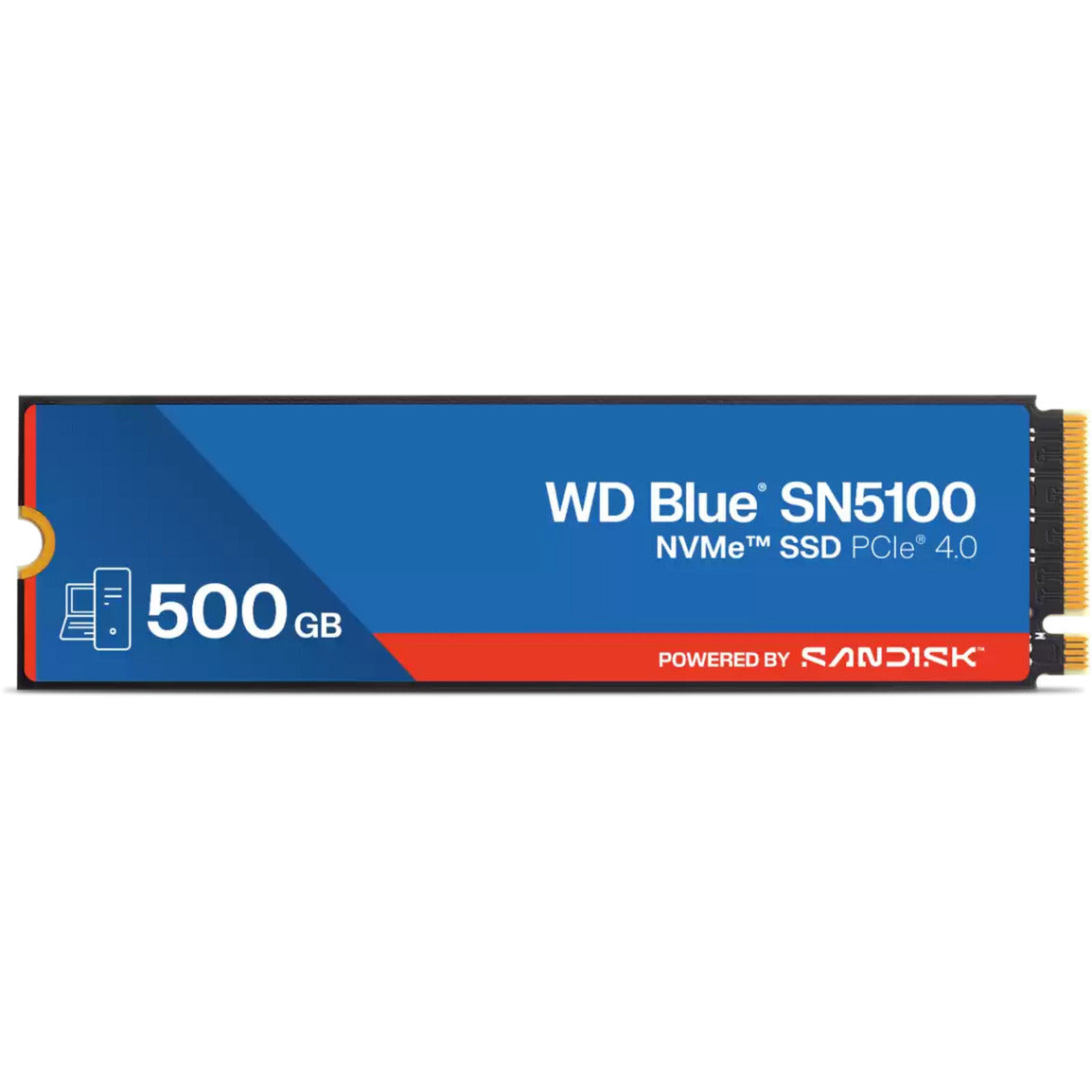 Wd blue sn5100 nvme, 500 go ssd (bleu, s500g5b0e, m.2 2280, pcie gen4)