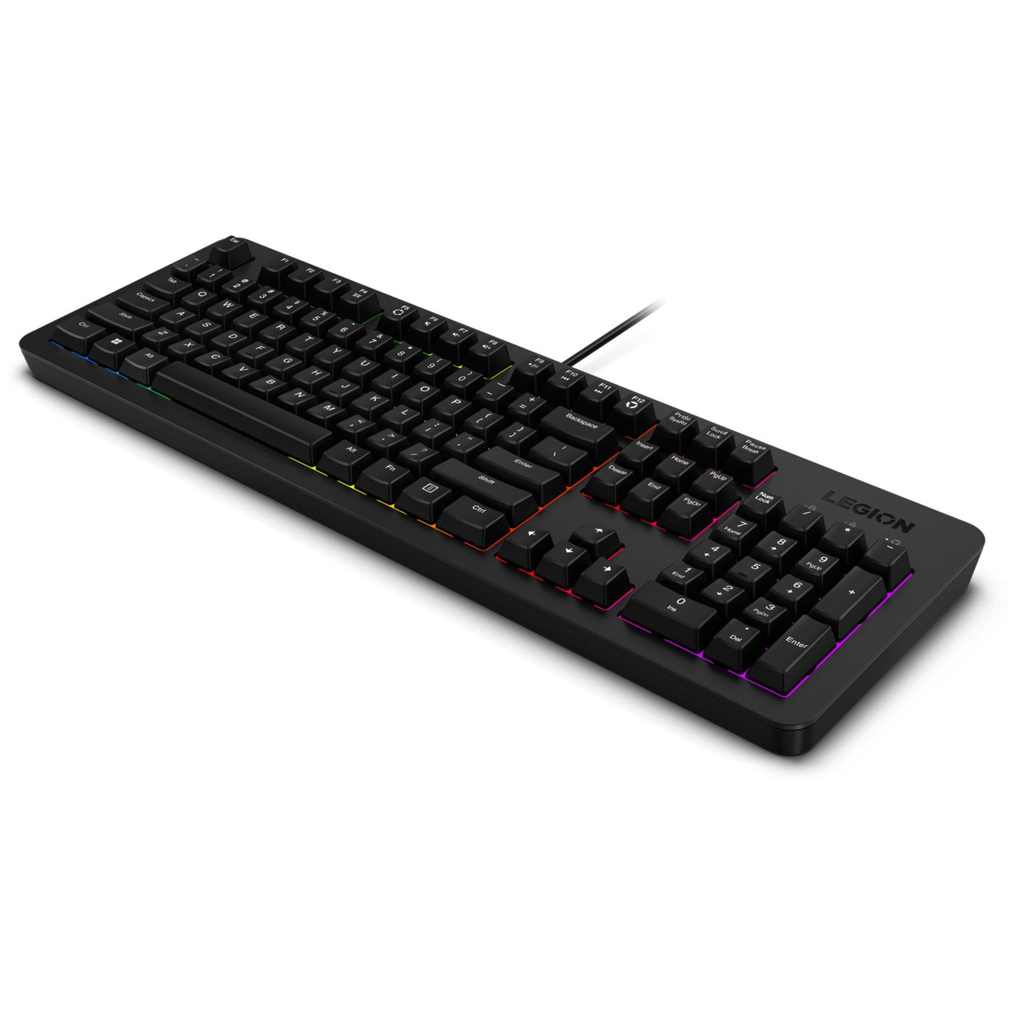 Clavier de jeu Lenovo legion k310 rgb (noir, disposition américaine (qwerty), membrane, 100%, commutateur à membrane, rgb, usb)