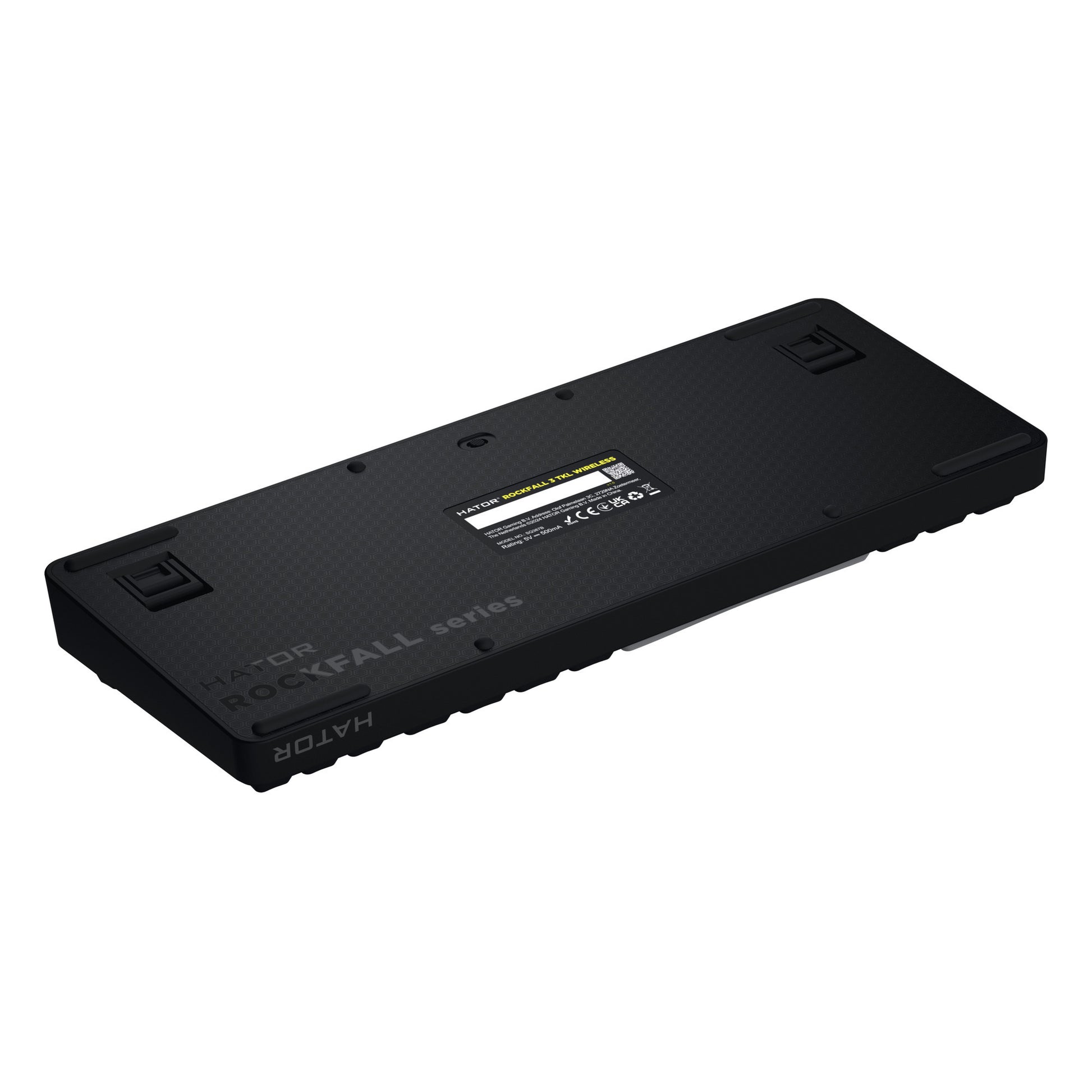 Hator Rockfall 3 TKL clavier de jeu sans fil (noir, disposition américaine, RVB, touches PBT, échange à chaud, Bluetooth USB-C 2,4 GHz)