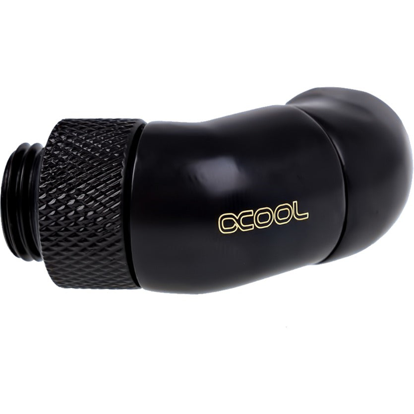 Alphacool eiszapfen adaptateur coudé double connexion à 45 degrés (noir)
