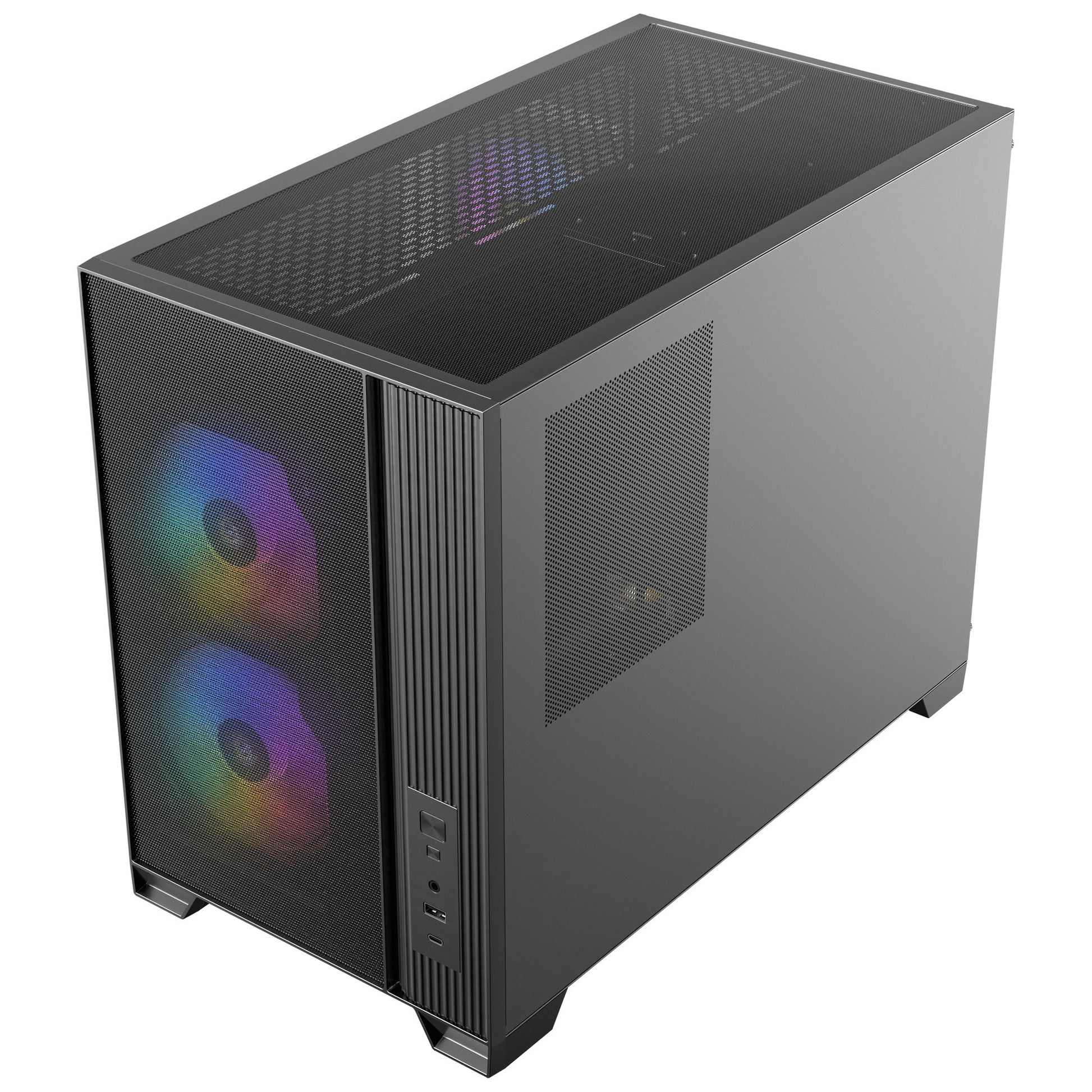 Antec Flux M mini tower housing (black | 1x USB-A | 1x USB-C | tempered glass)