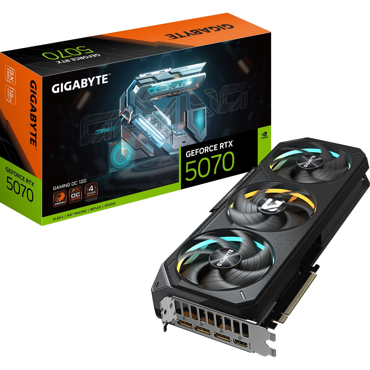 Gigabyte GV-N5070Gaming OC-12GD GEFORCE RTX 5070 GAMING OC 12G, 12 Go, GDDR7, 192 bits, PCIe 5.0