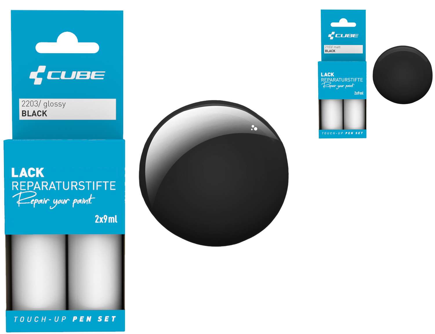Set de stylos de retouche Cube noir