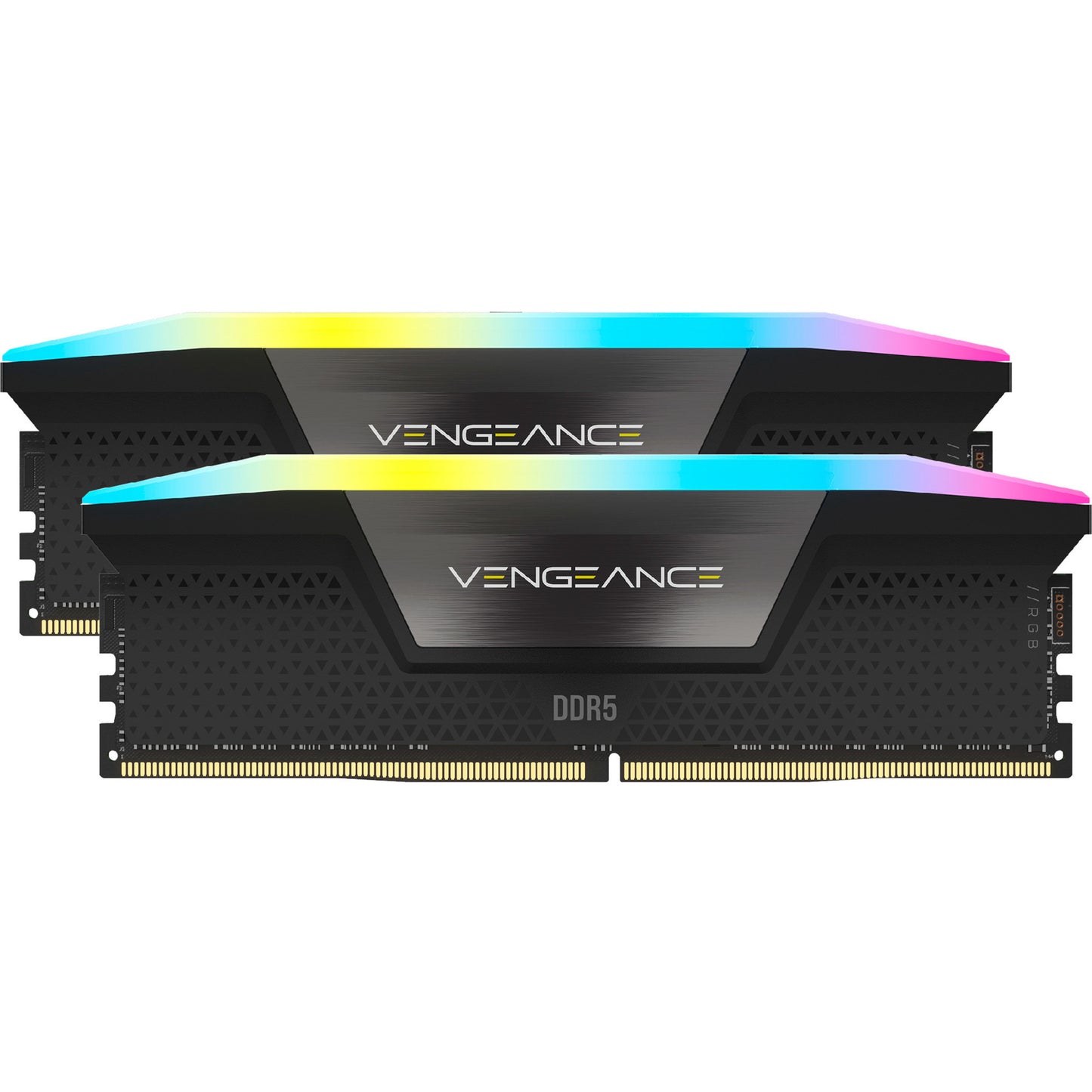Corsair Vengeance RGB 32 Go DDR5-6000 (2x 16 Go) RAM (noir, cmh32gx5m2d6000z38, xmp, expo)
