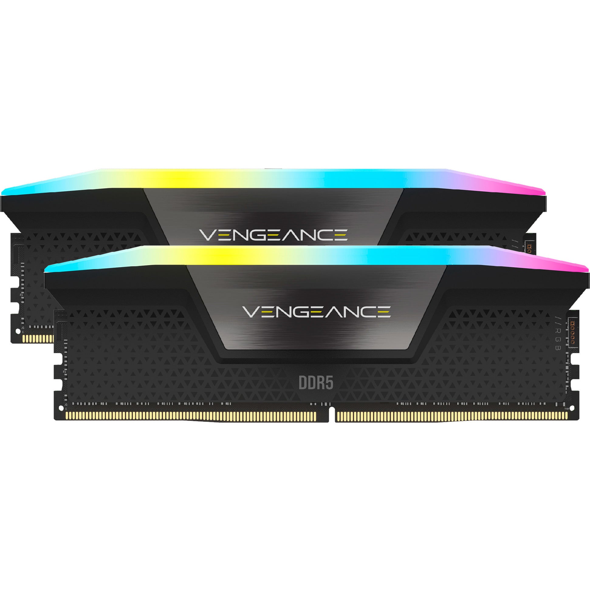 Corsair Vengeance RGB 32 Go DDR5-6000 (2x 16 Go) RAM (noir, cmh32gx5m2d6000z38, xmp, expo)