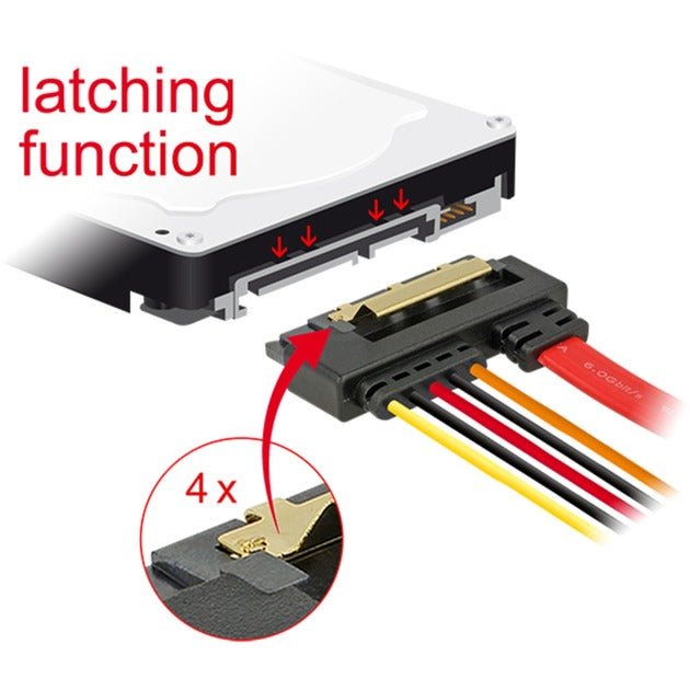 Dellock Sata 7 broches + molex 4 broches d'alimentation> Sata 22 broches