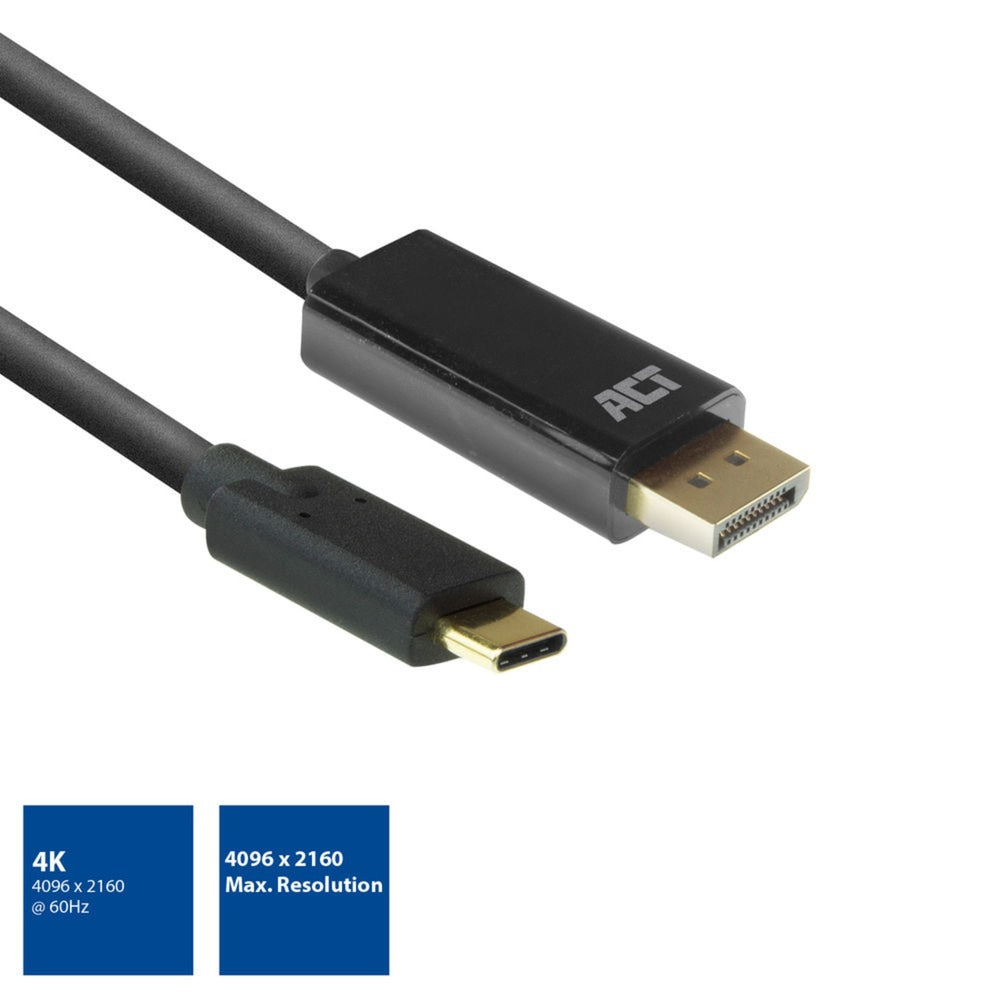 Agir la connectivité USB-C vers le câble DisplayPort