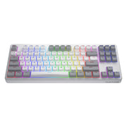 Hator rockfall 3 tkl sans fil, clavier de jeu (blanc, disposition américaine, hator aurum orange, RVB, touches PBT, hotswap, Bluetooth USB-C 2,4 GHz) - afbeelding 2