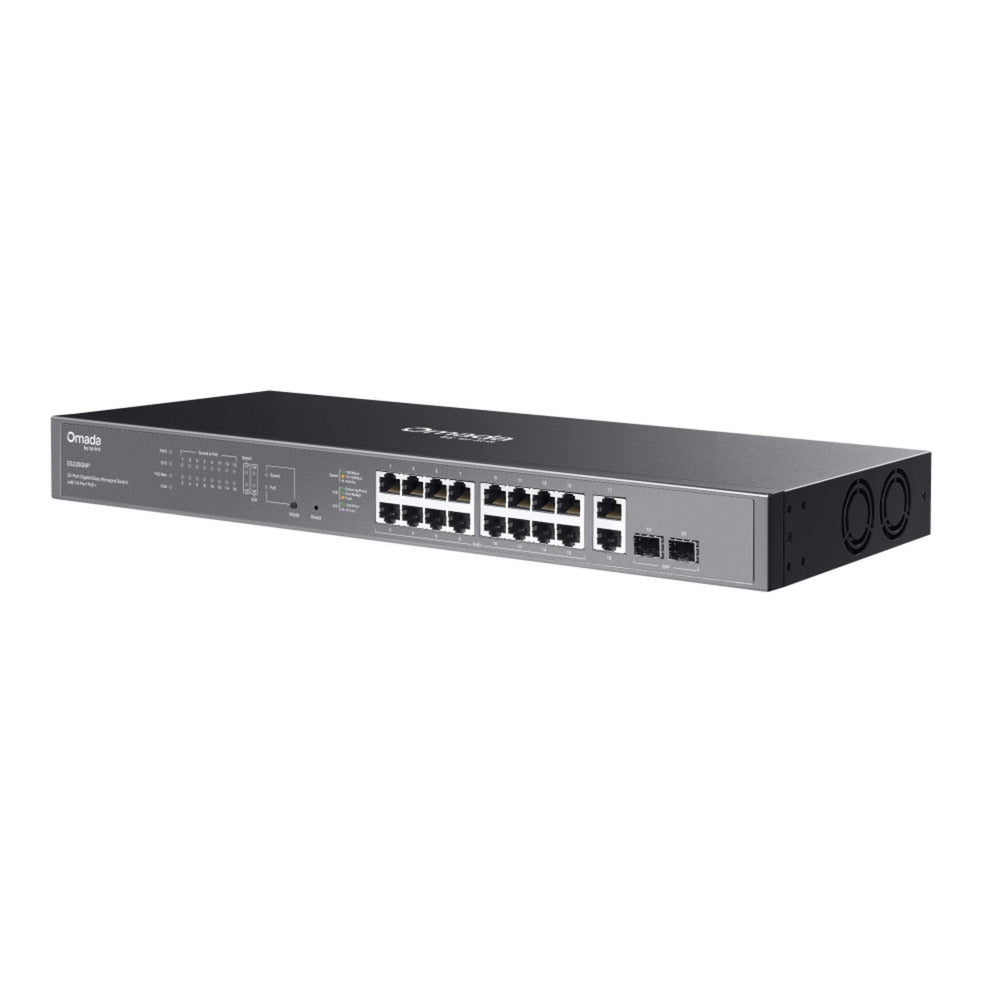 Tp-link omada es220gmp commutateur administrable gigabit easy 20 ports (noir, 16x poe+, 2x gigabit sfp)