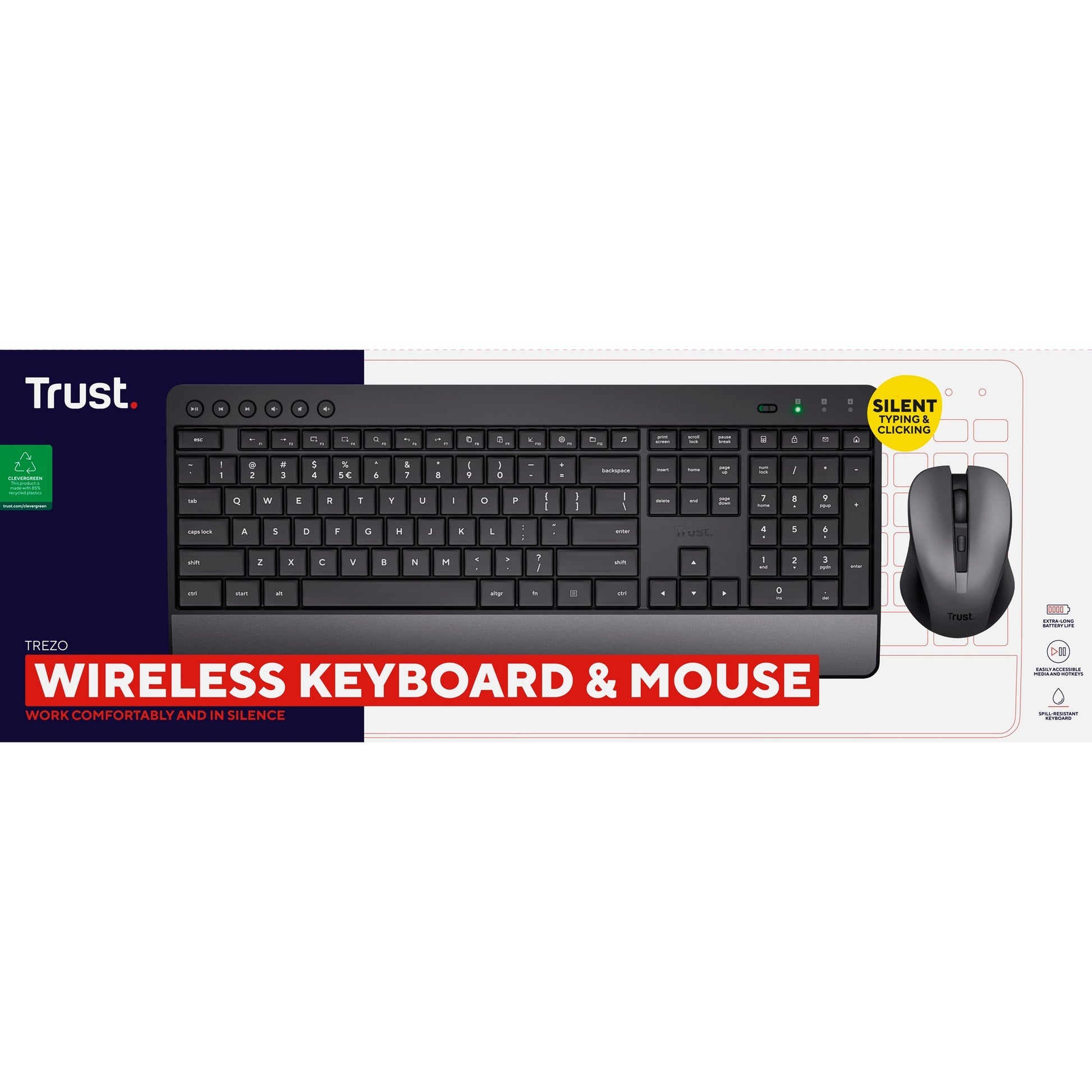 Trust Trezo Comfort Wireless Keyboards MUISSET