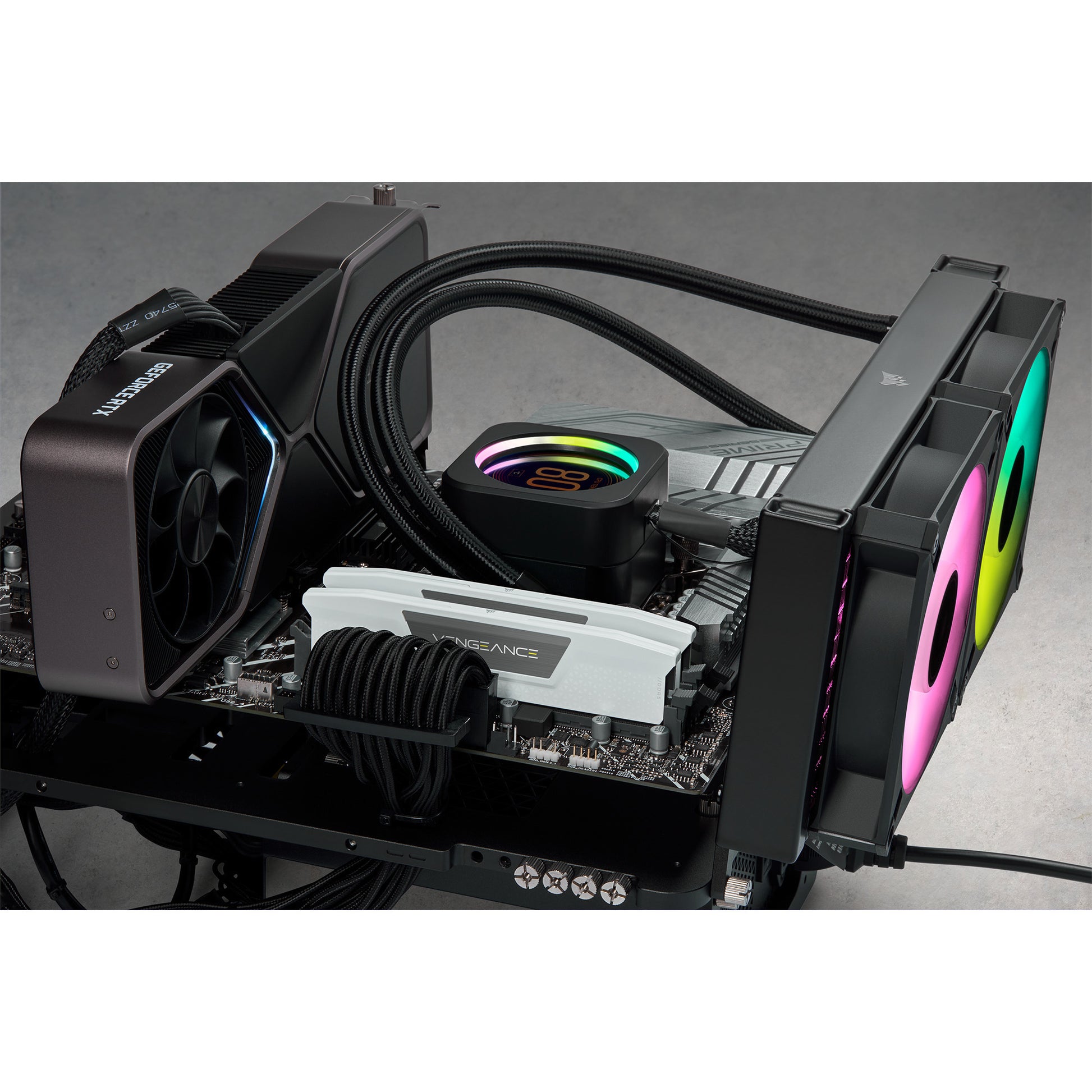 Corsair Vengeance RGB 32 Go DDR5-6000 (2x 16 Go) RAM (noir, cmh32gx5m2d6000z38, xmp, expo)