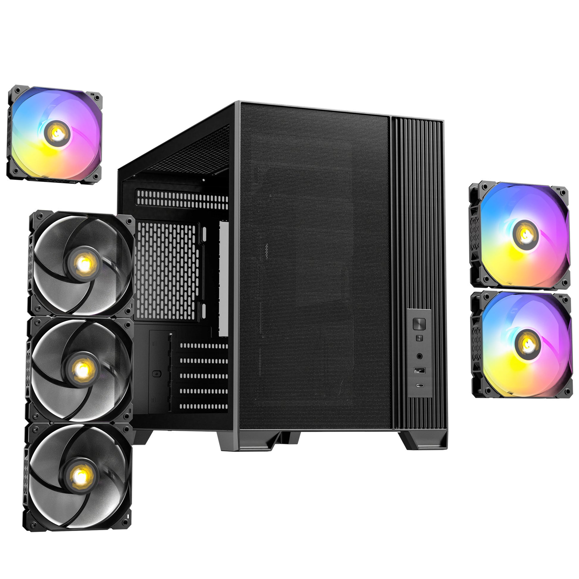 Antec Flux M mini tower housing (black | 1x USB-A | 1x USB-C | tempered glass)